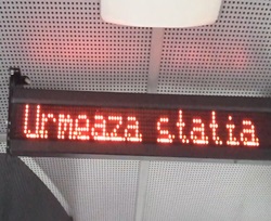 afisaj electronic informare mijloace de transport in comun