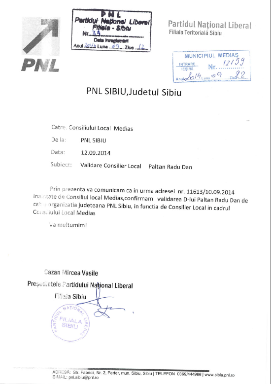 adresa dan paltan consilier pnl